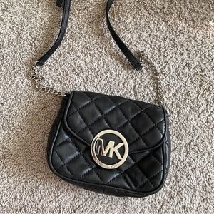 Michael Kors Crossbody Black Quilted Leather Bag